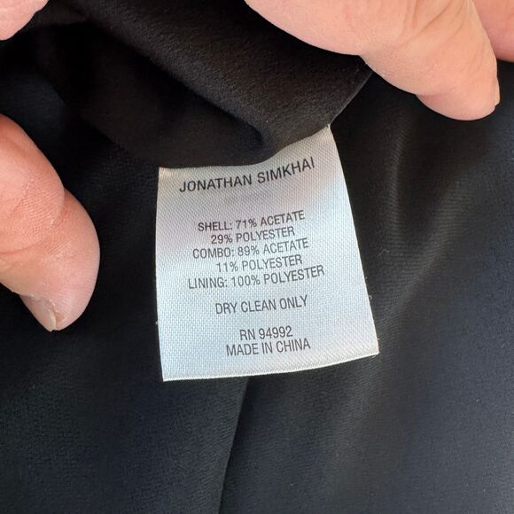 Jonathan Simkhai Black Slit Hem High Waisted Flare Womens Pants Size 4 - Picture 8 of 8